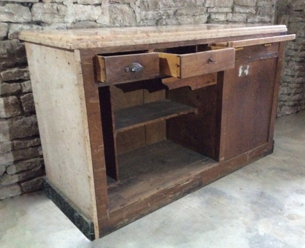 Ancien meuble comptoir de boulangerie 1900