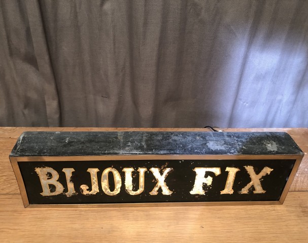 Enseigne ancienne lumineuse pour bijoux