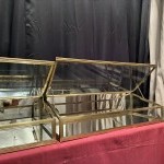 Ancienne paire de vitrines de comptoir de magasin.